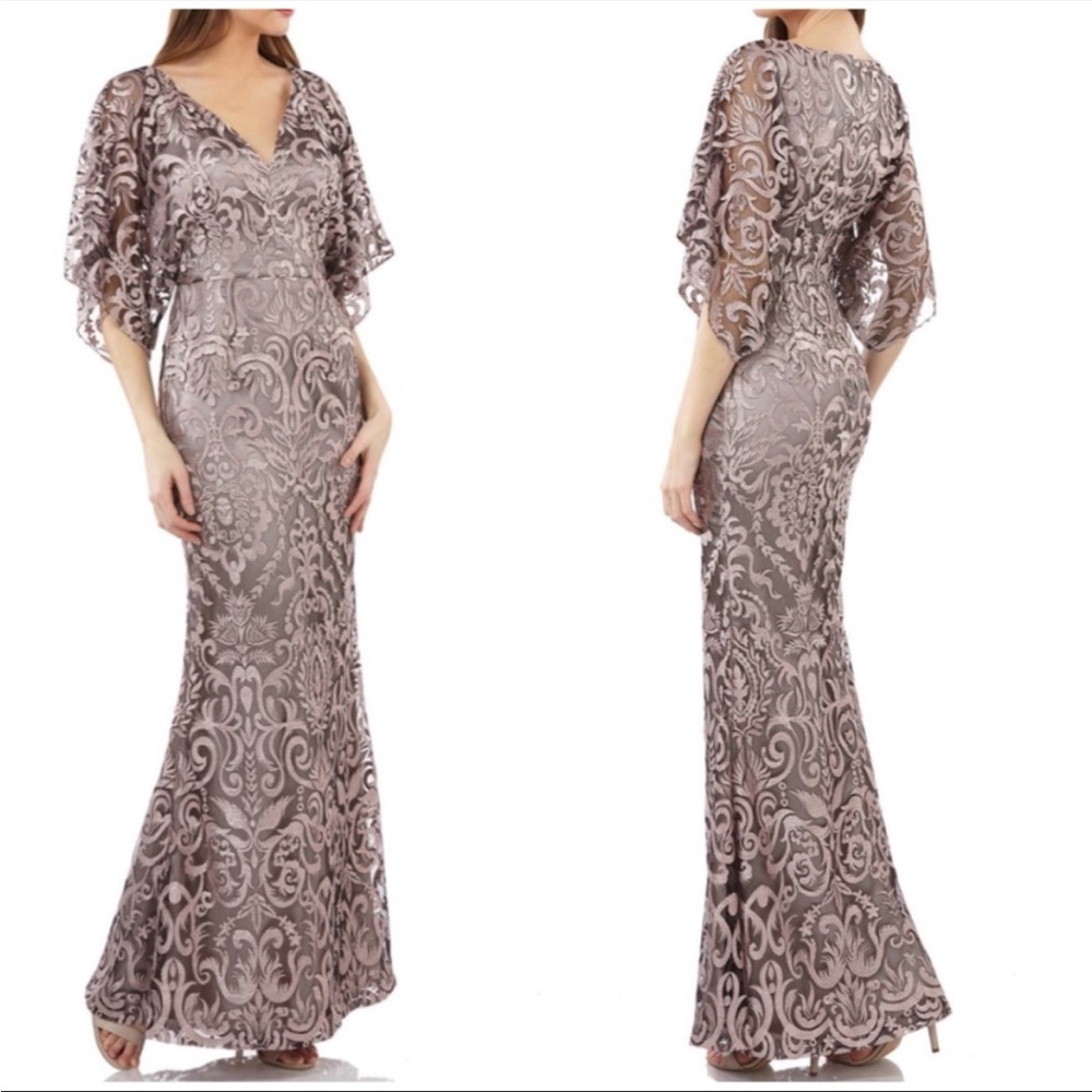 JS Collection embroidered maxi gown dress